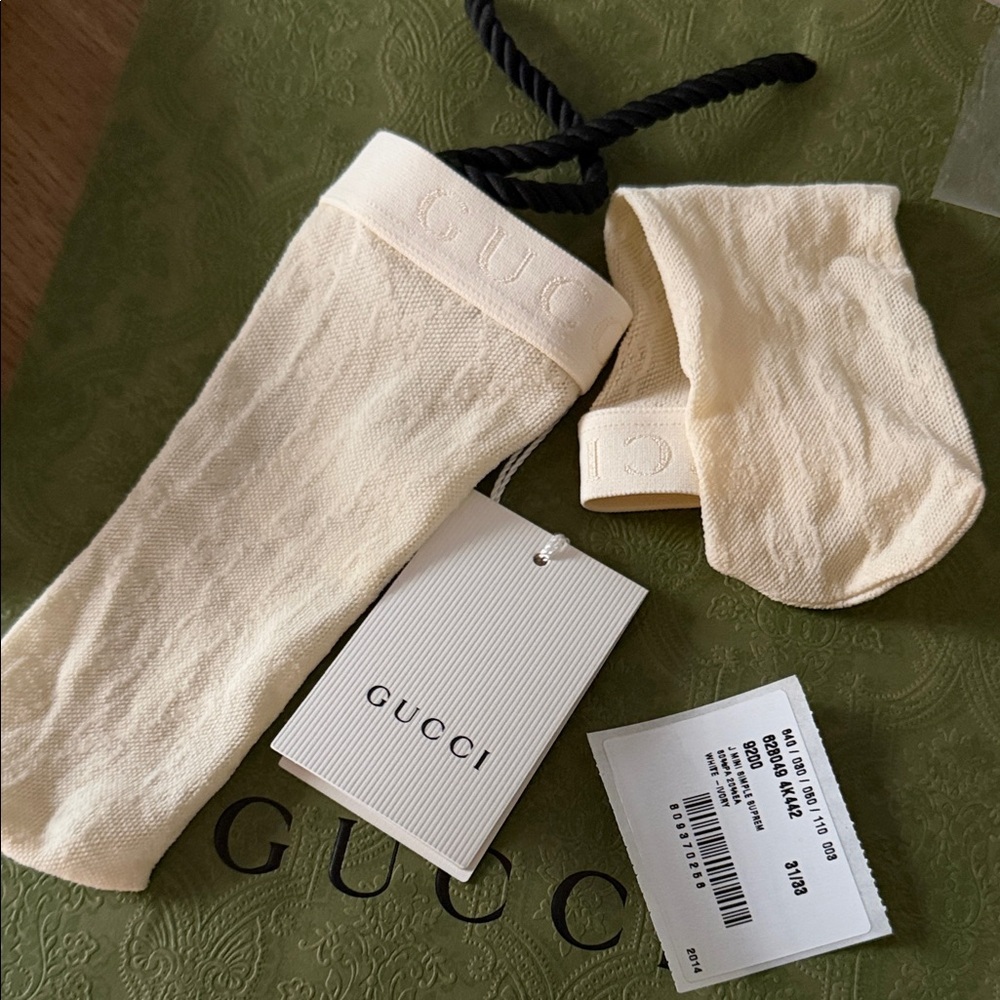 Gucci Ivory Lace SOCKS! NWT - Picture 2 of 4
